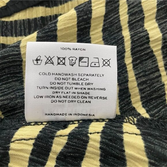 Faithfull The Brand Size 6 Ilia Dress in Pale Yellow Amaia Zebra - Picture 10 of 10